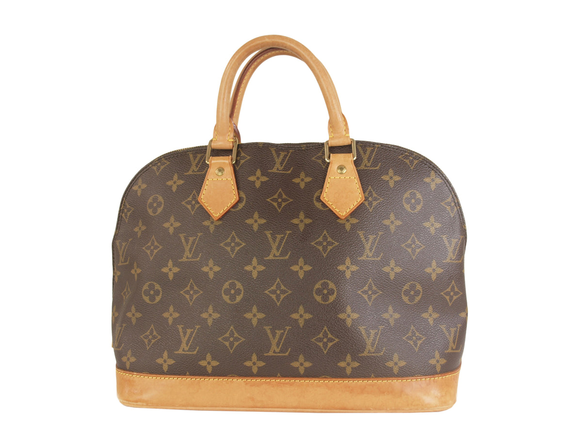 Louis Vuitton Alma Monogram Canvas, Leather Hand Bag – Brandoll