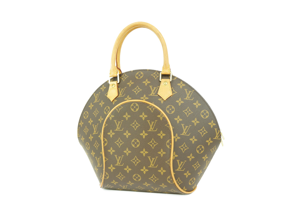 Louis Vuitton Monogram Canvas Ellipse MM Leather Brown Hand Bag M51126