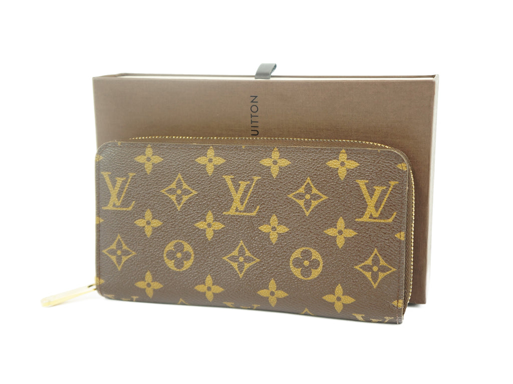 Louis Vuitton Monogram Canvas Leather Brown Long Zippy Wallet M60017